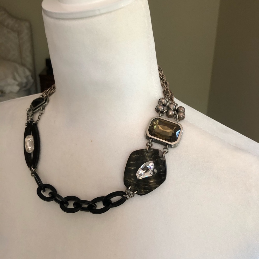 Acrylic Gemstone Statement Necklace - image 4